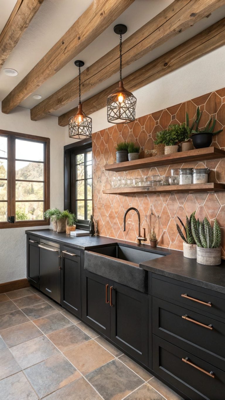 stylish black kitchen designs