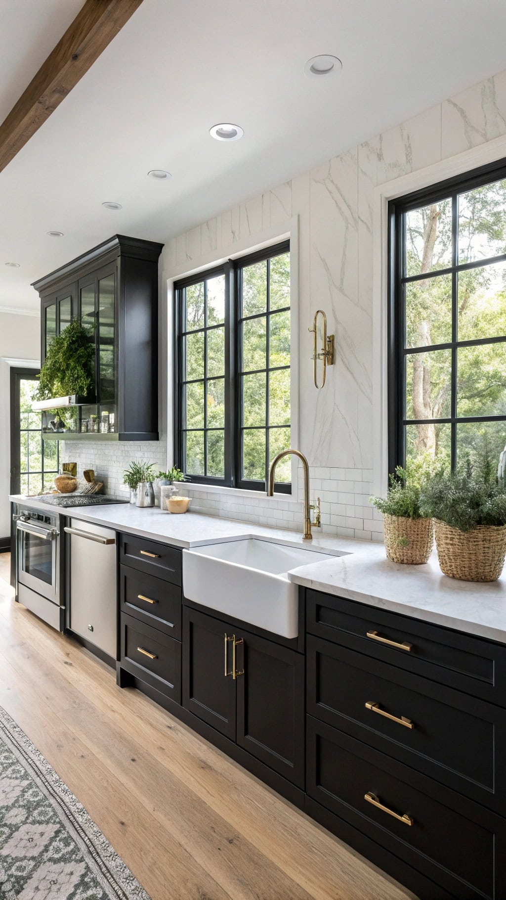stylish black kitchen island