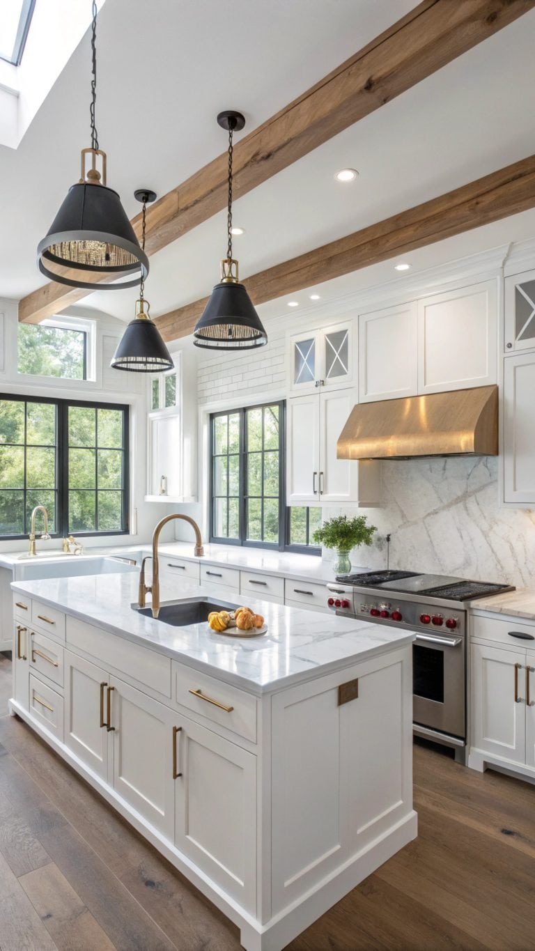 stylish black kitchen lighting