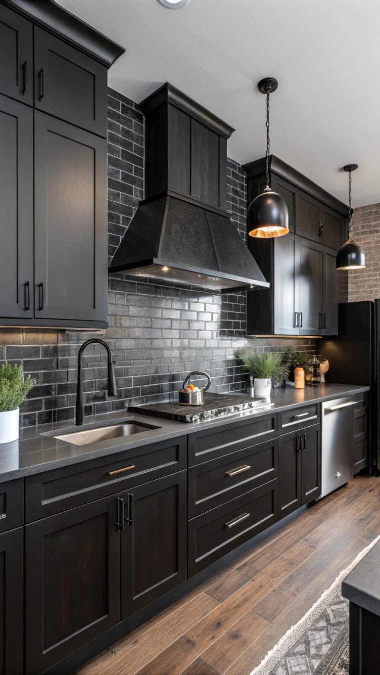 stylish black stainless kitchens