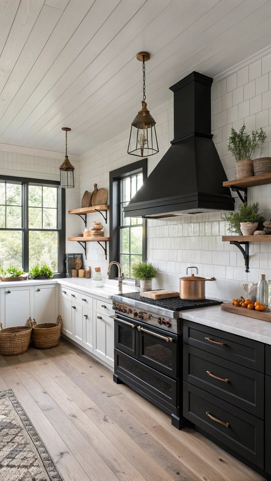 stylish black steel hood