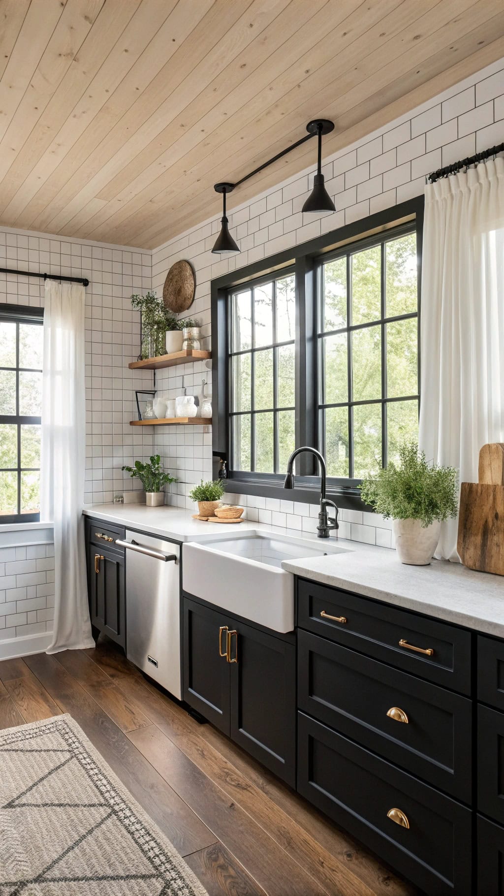 stylish black window frames