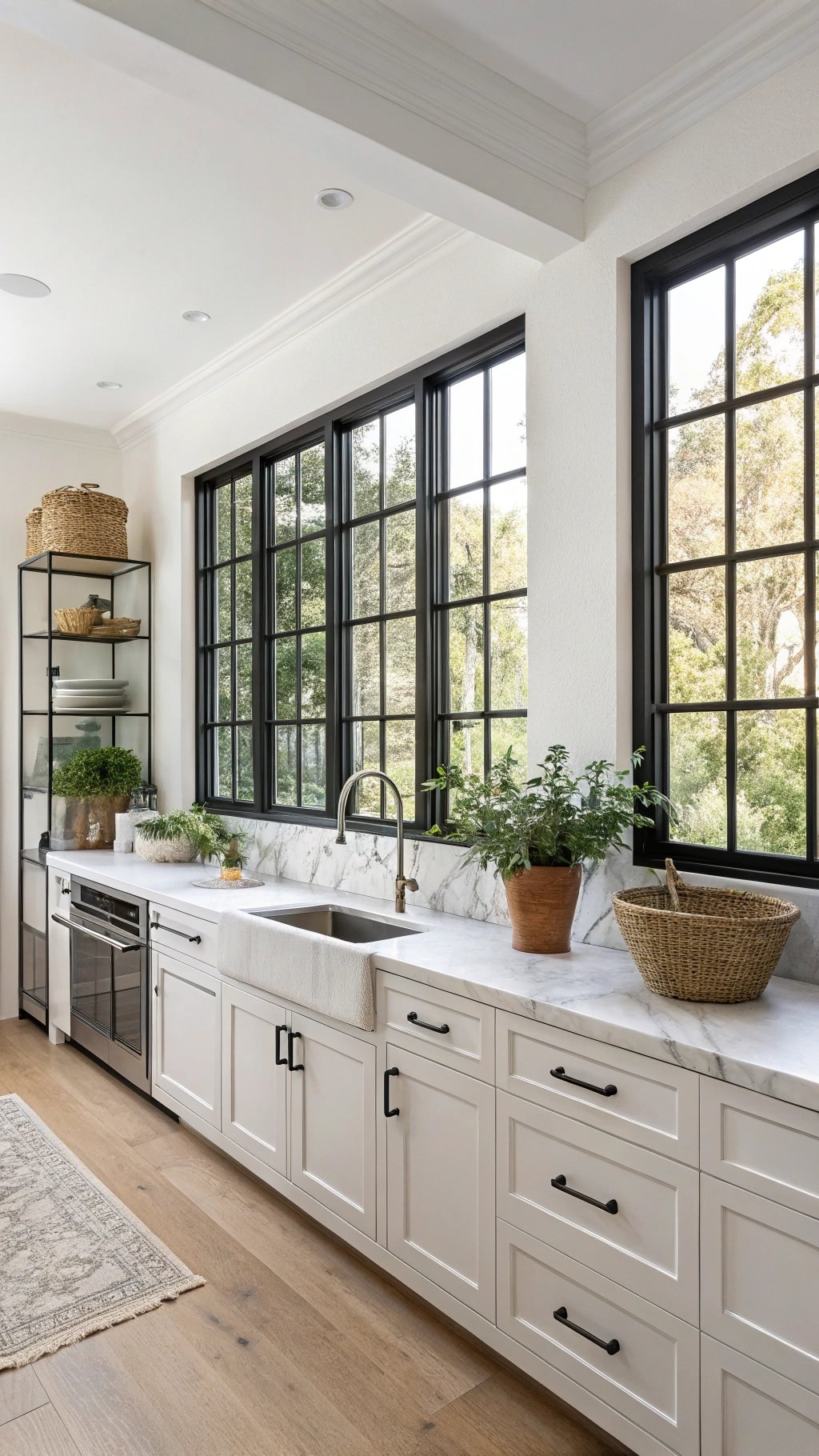 stylish black window frames