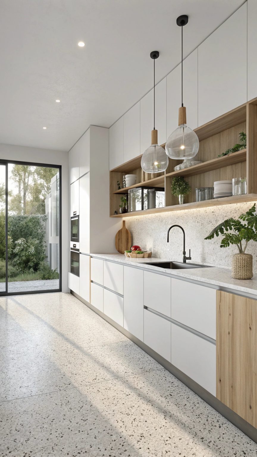 View of 19 Stylish Small Apartment Kitchen Ideas