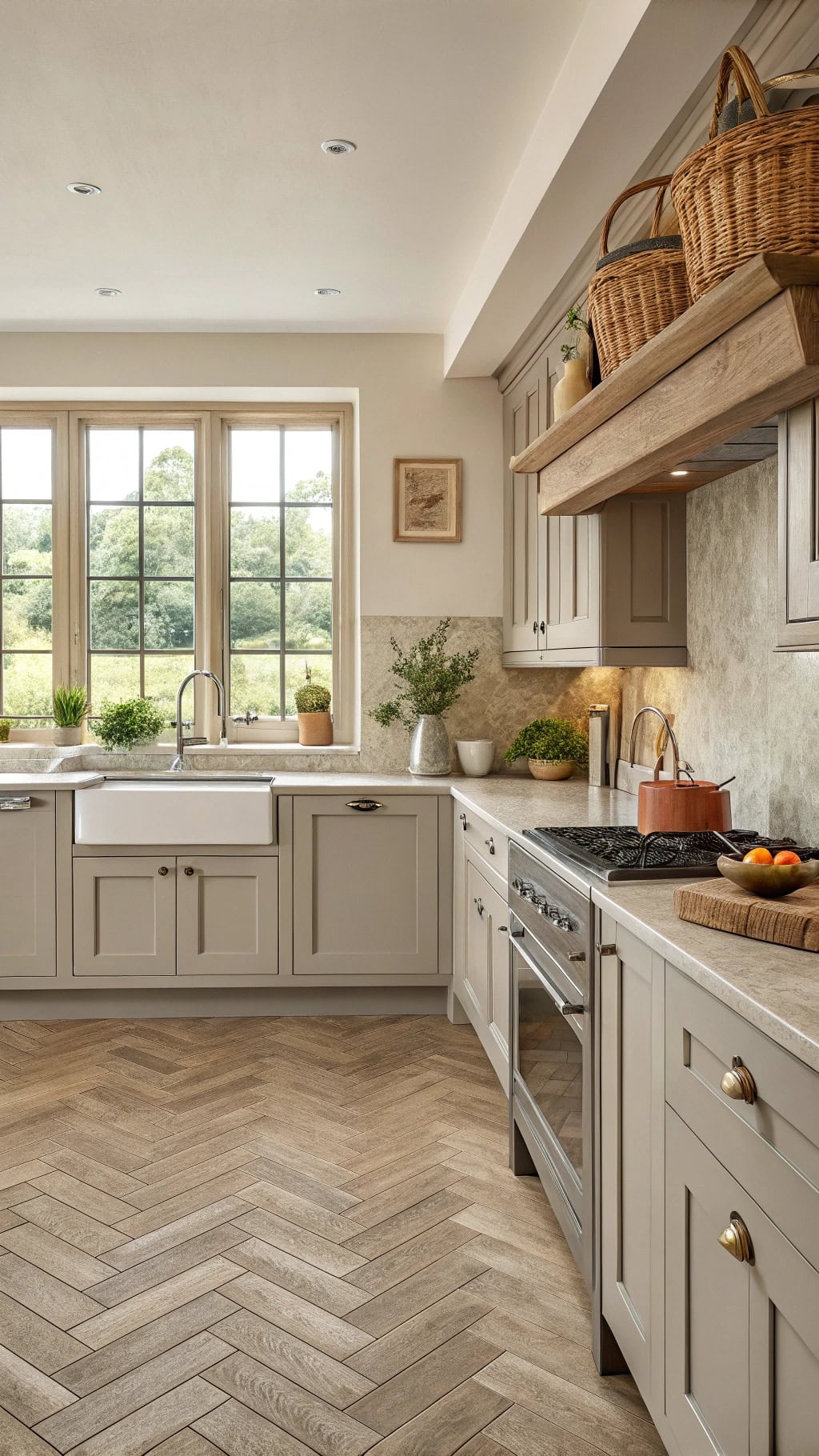 stylish herringbone floor combinations