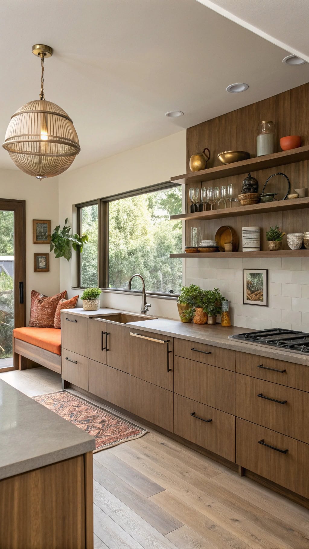 stylish mid century kitchen design