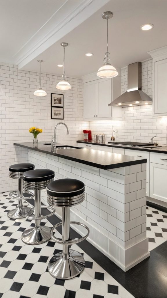 19 Gorgeous Black and White Kitchen Ideas