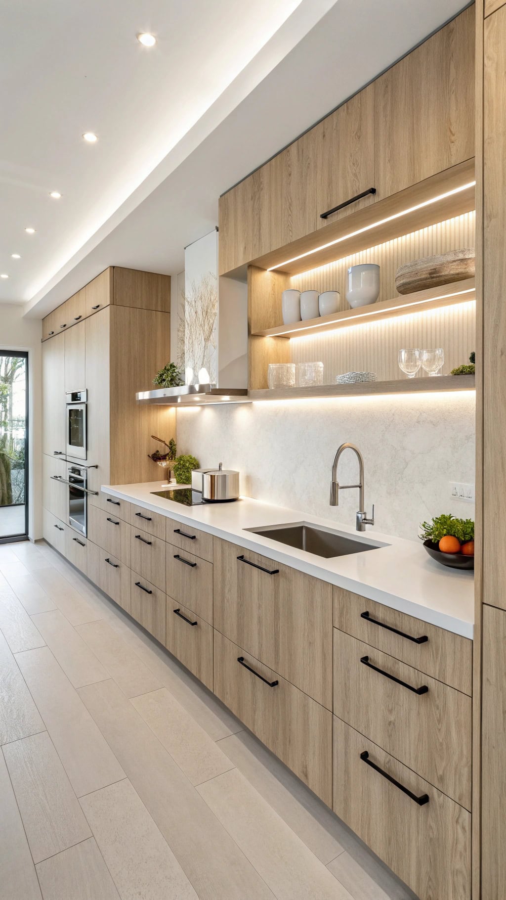stylish space saving galley kitchen
