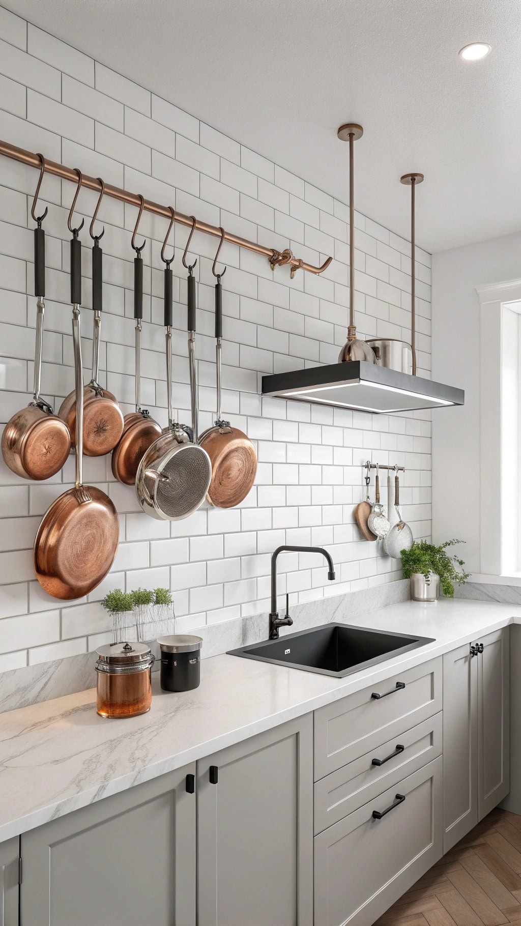 stylish vertical pan storage