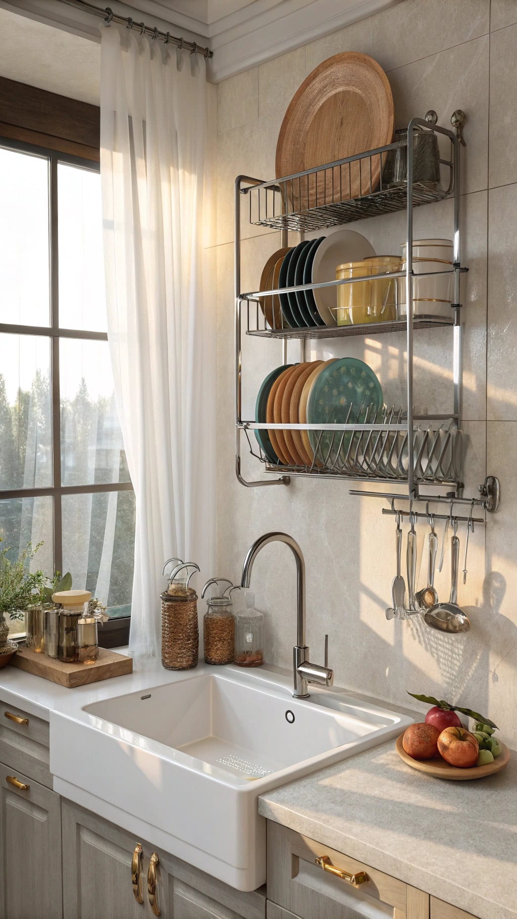 stylish wall mounted dish rack