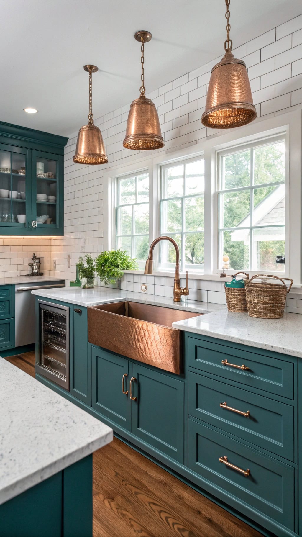 teal and copper elegance
