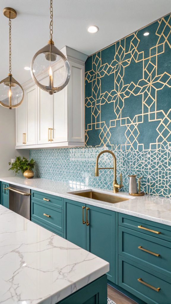 20 Trendy Teal Backsplash Kitchen Ideas