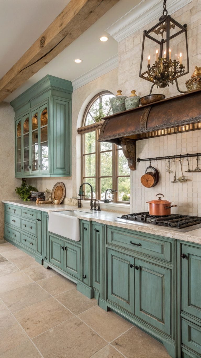 teal kitchen design inspiration