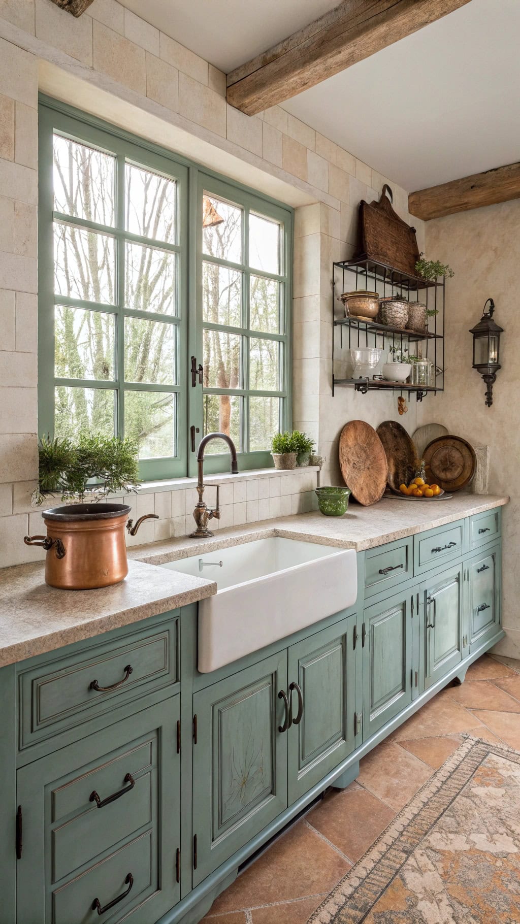 teal rustic french elegance