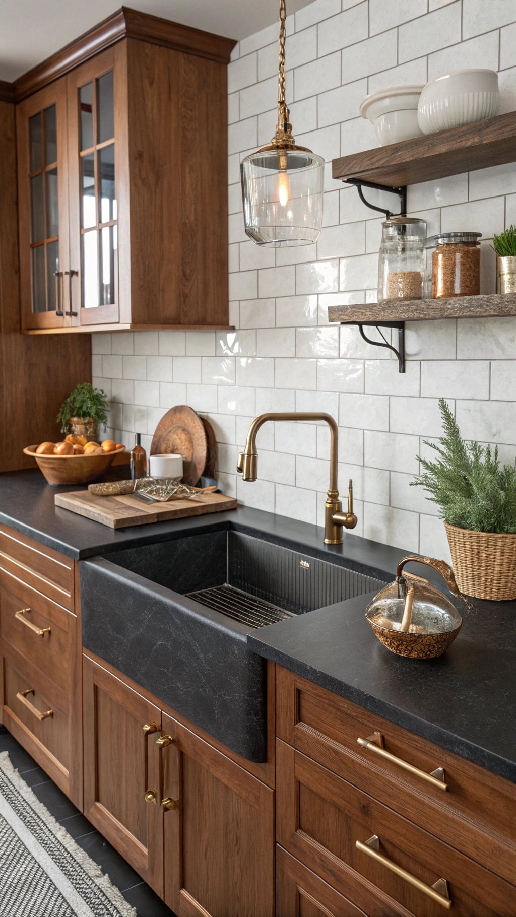 textured leather countertop elegance
