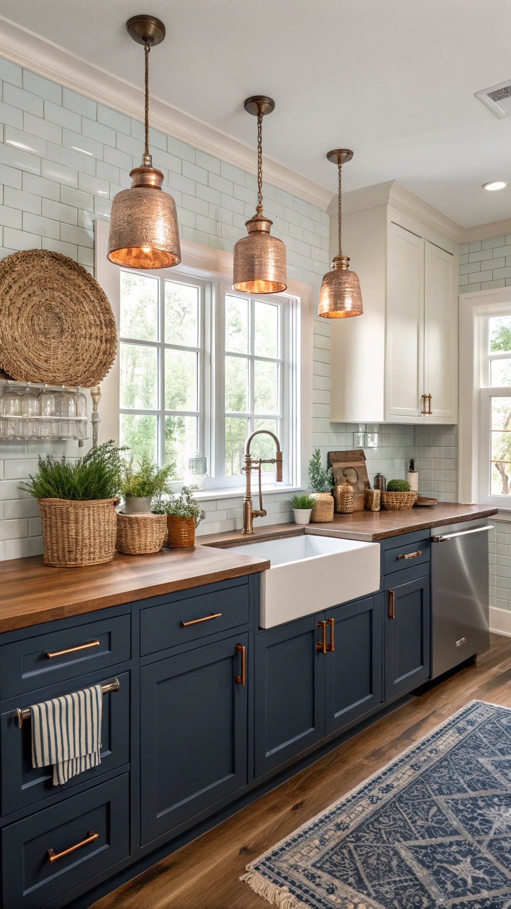 transitional blue and copper