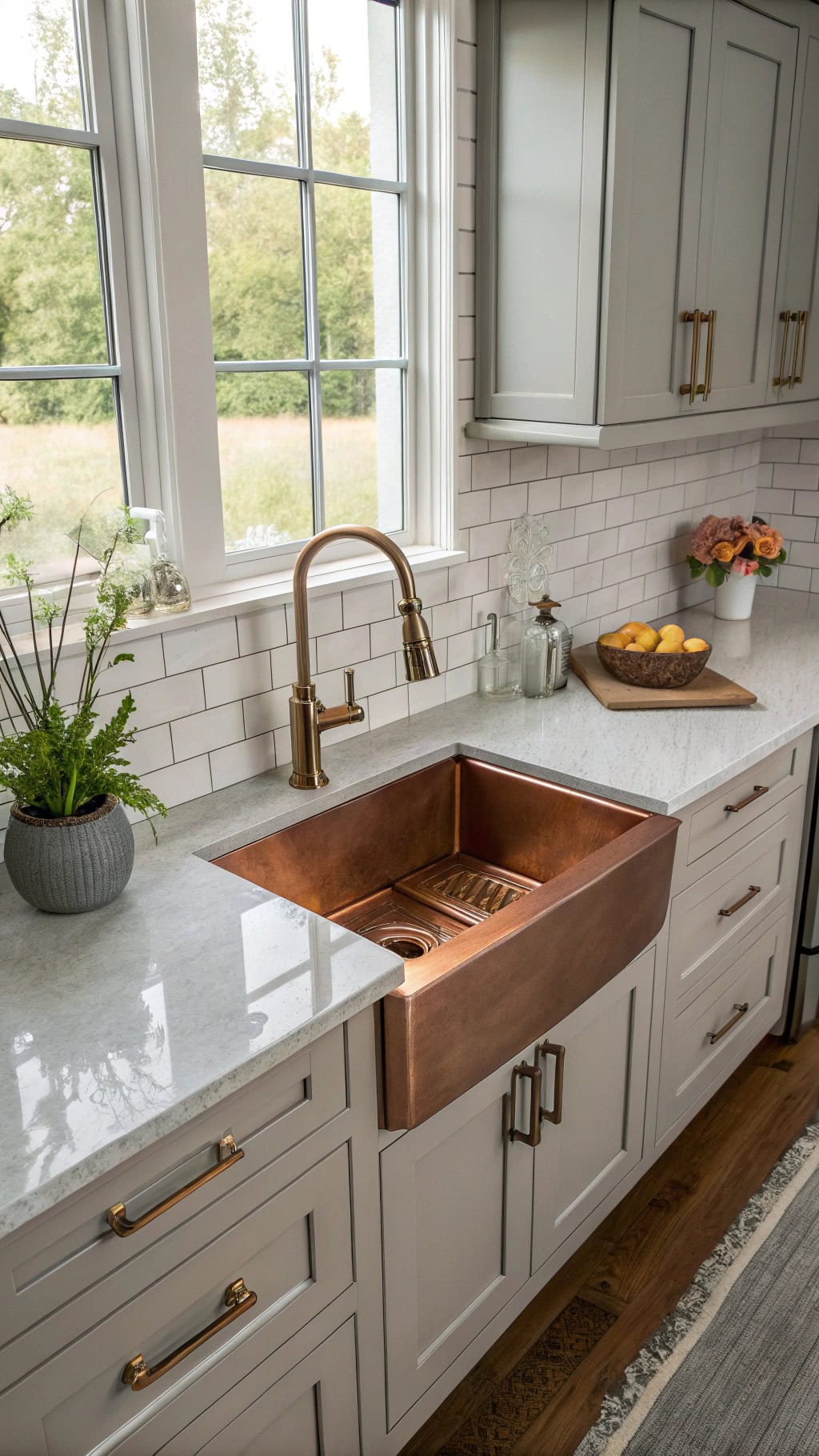 transitional copper sink elegance
