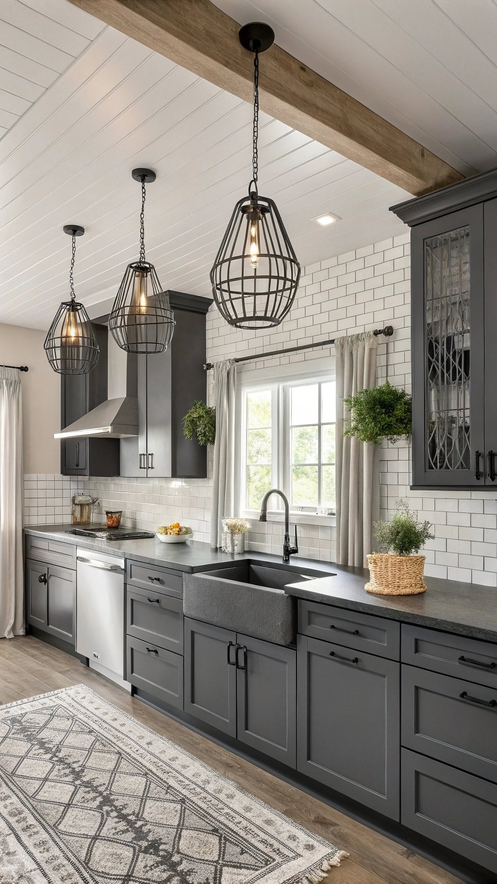 trendy industrial kitchen lighting