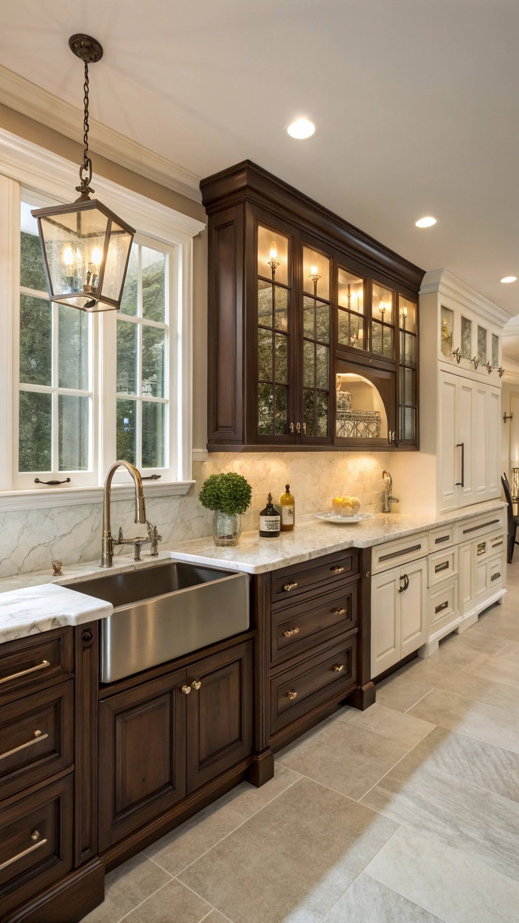 two tone dark alder kitchen
