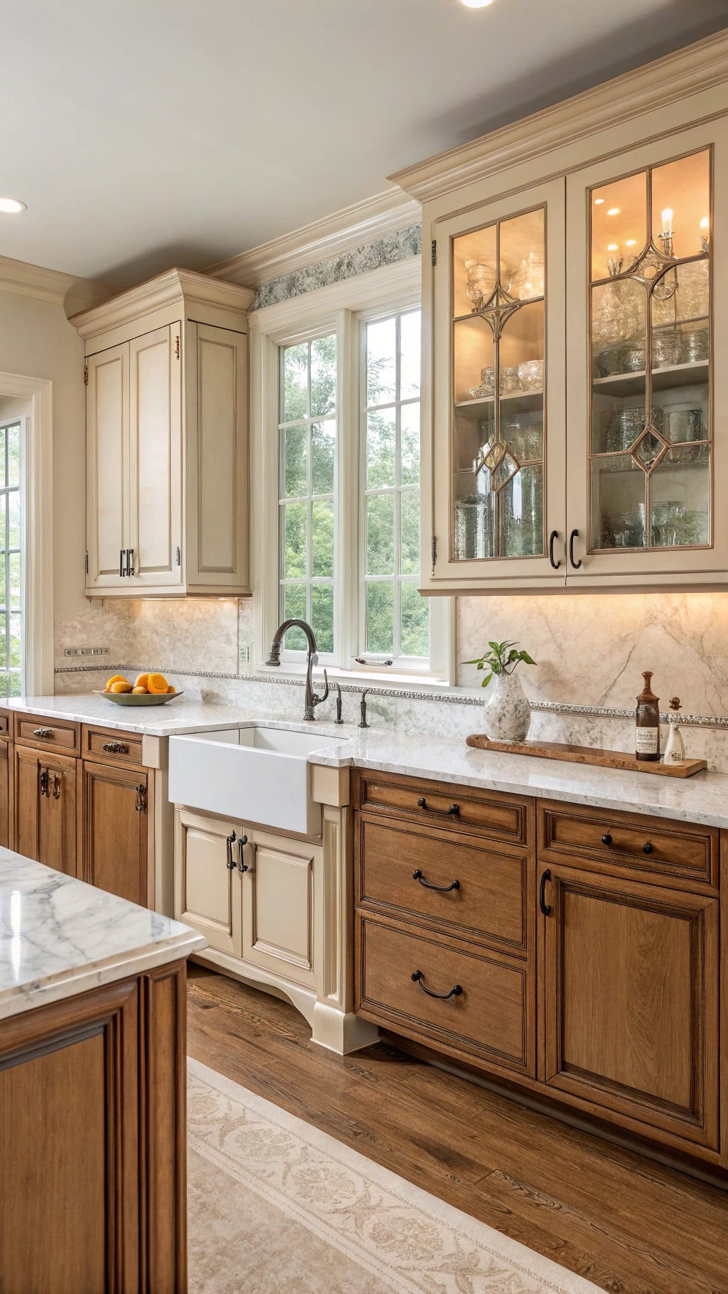 two tone kitchen elegance