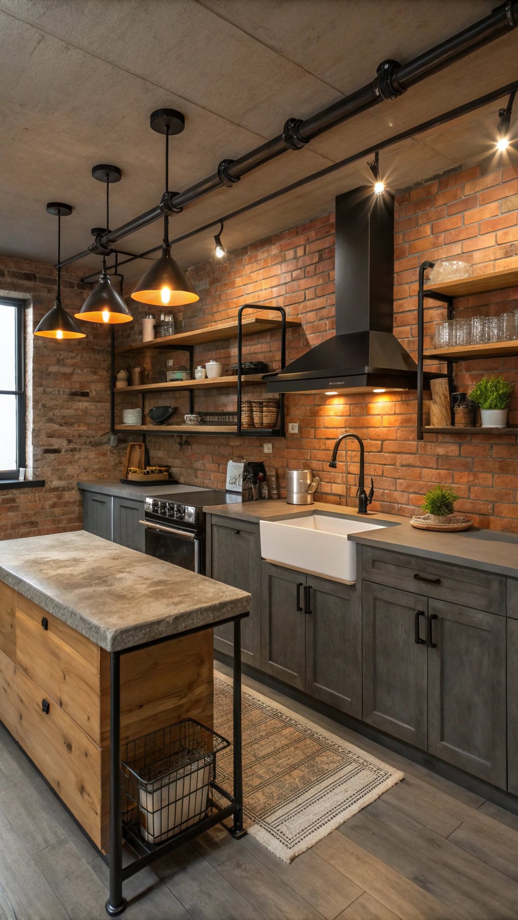 urban industrial kitchen design
