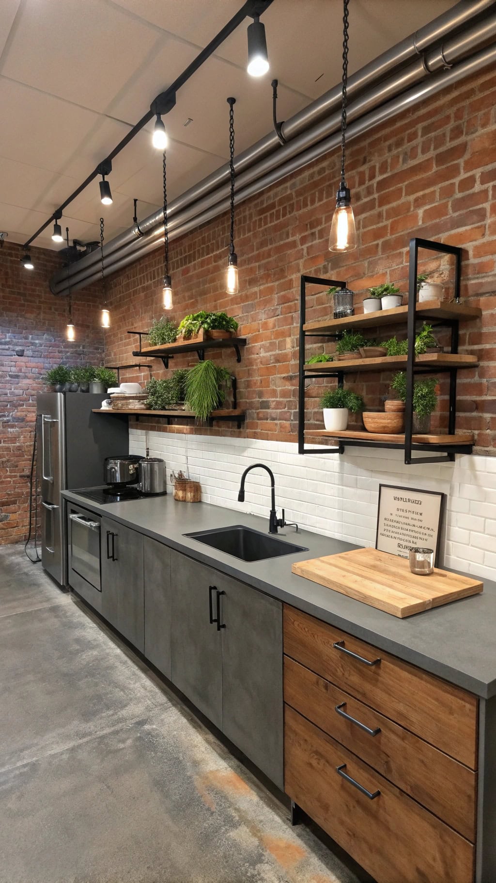 urban industrial kitchen design