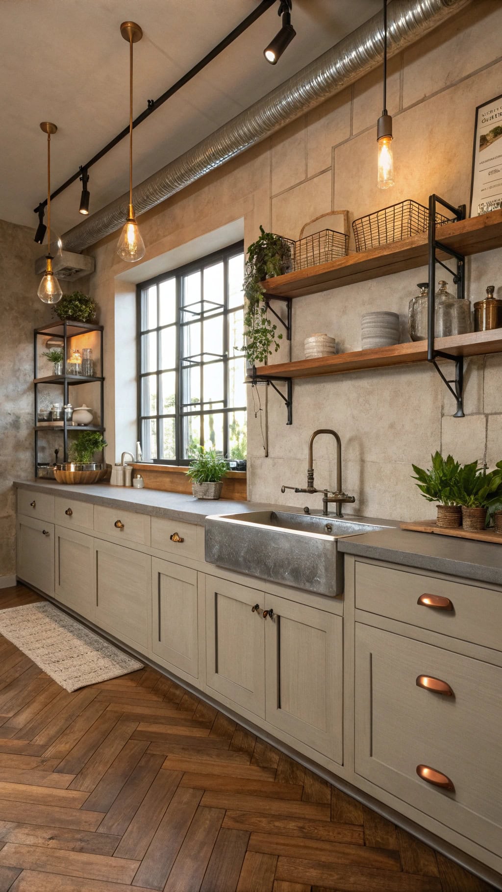 urban industrial kitchen design