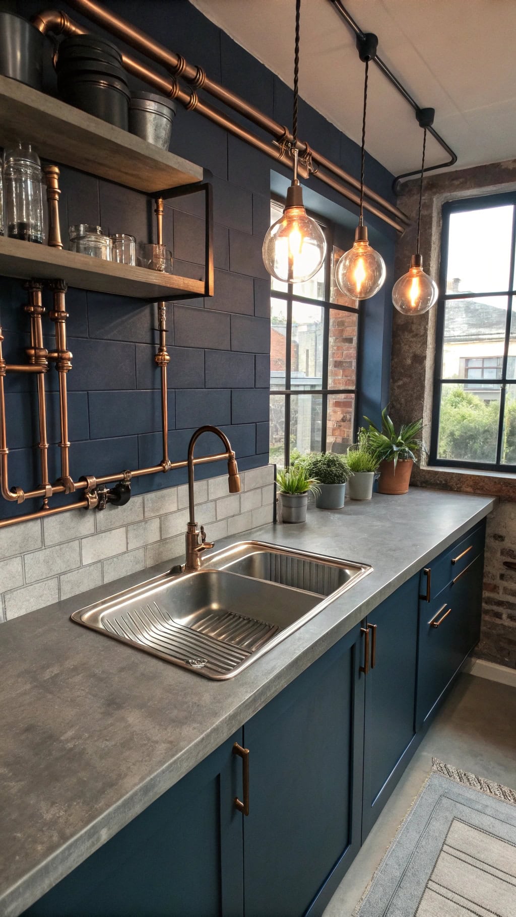 urban industrial kitchen style
