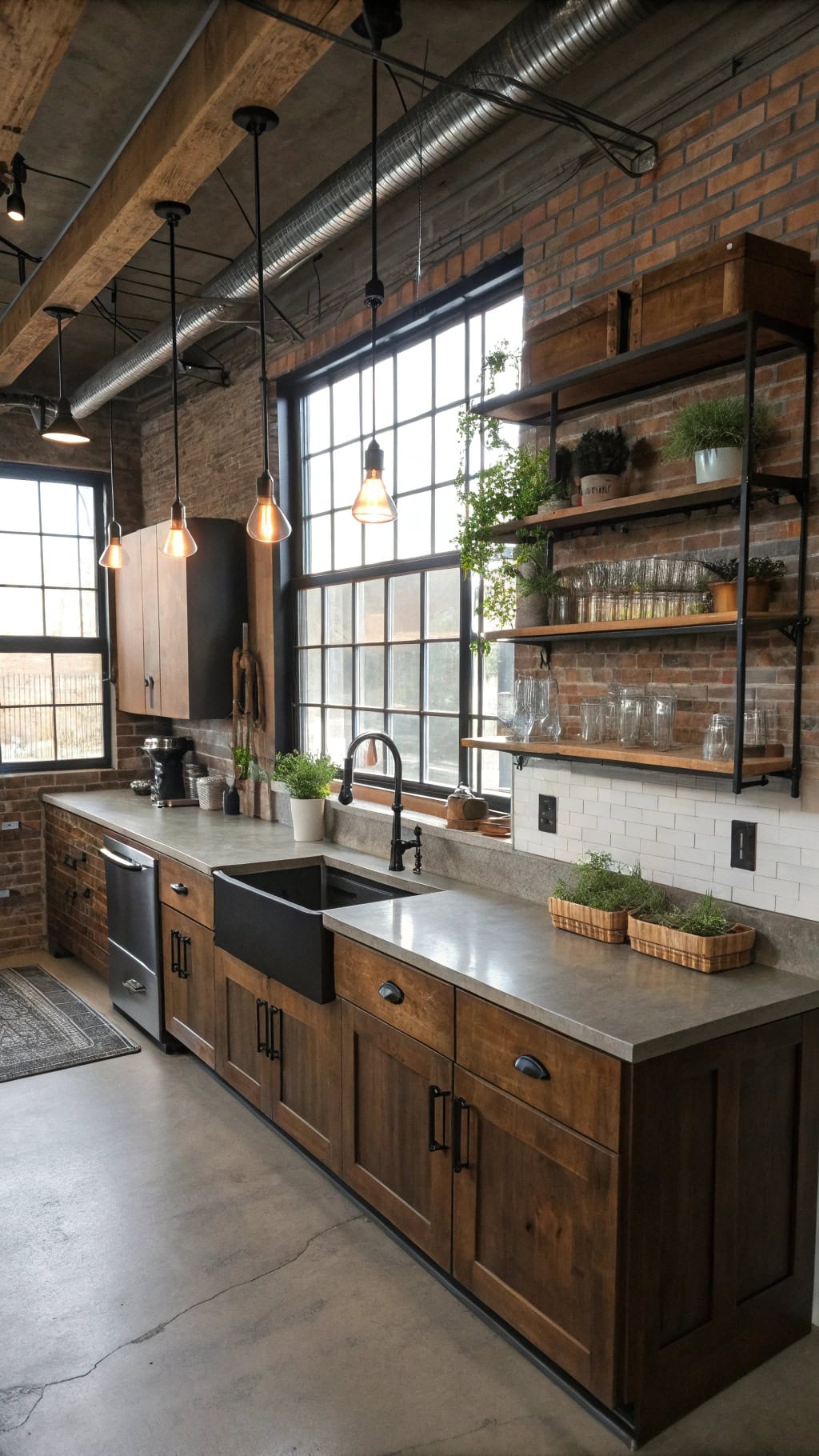 urban rustic kitchen style