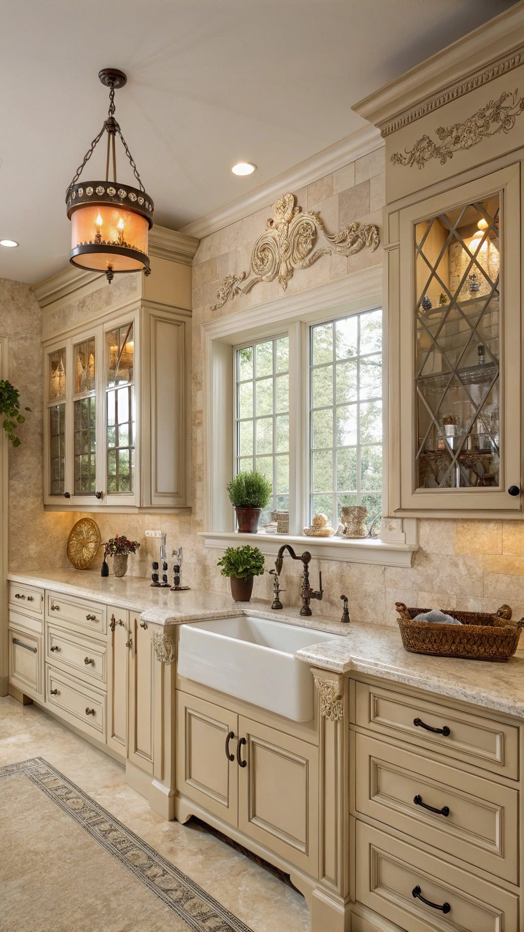 victorian beige kitchen elegance