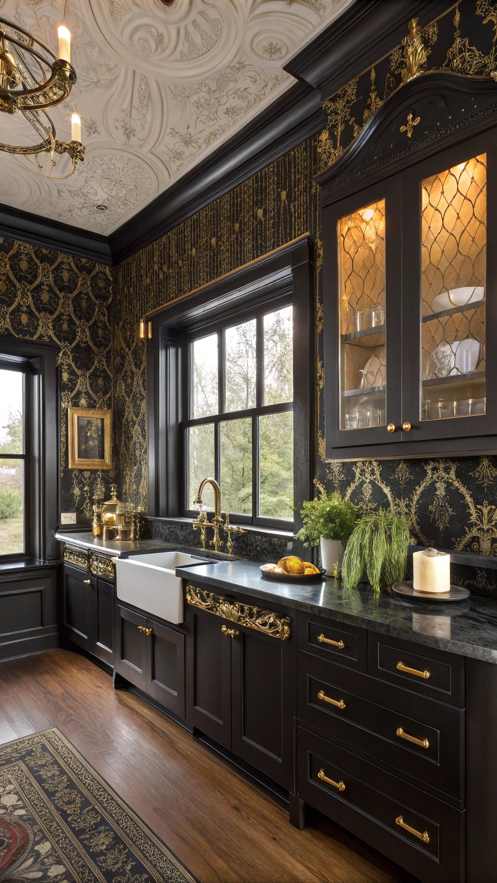 victorian black and gold elegance