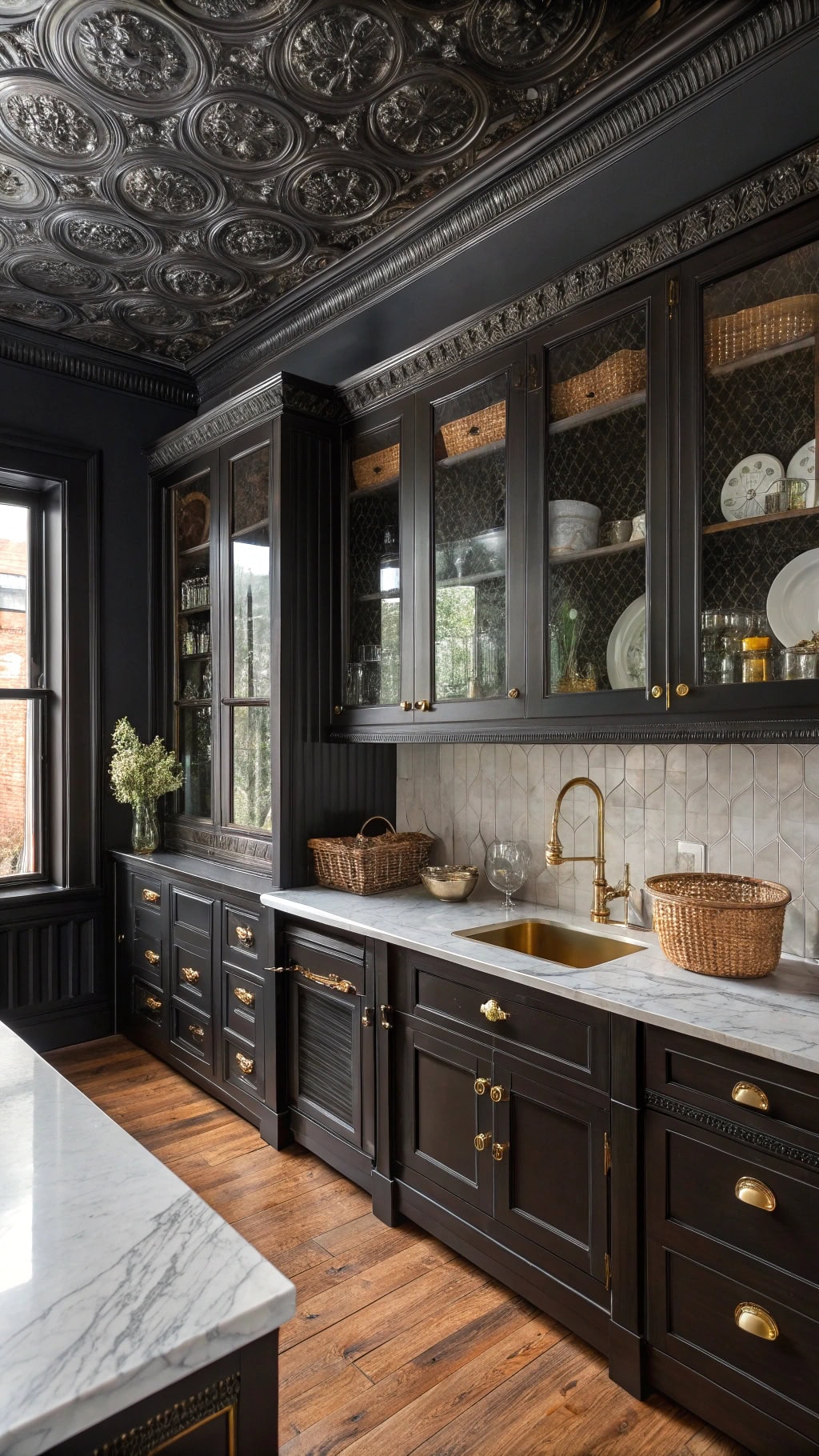 victorian black kitchen elegance
