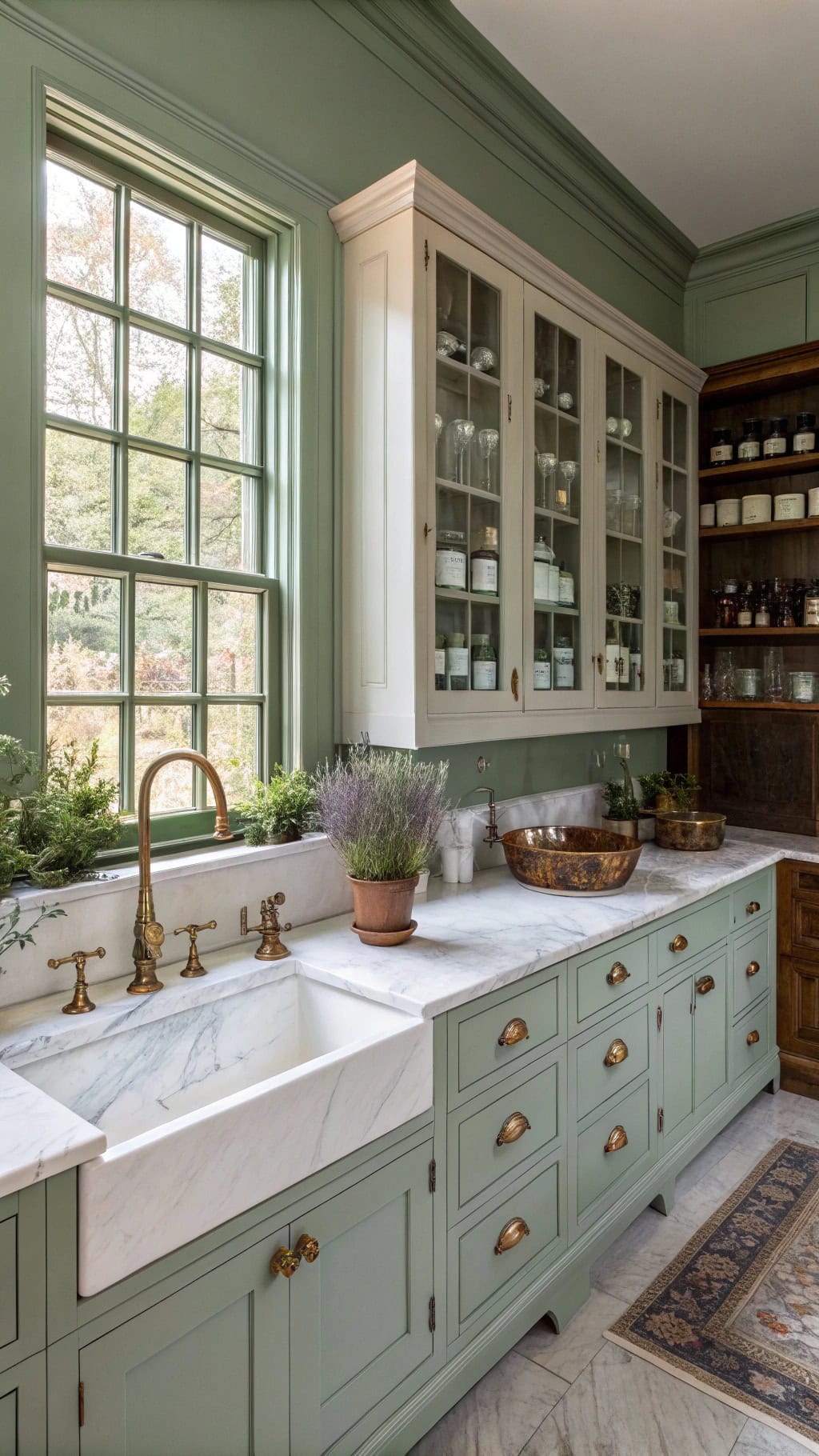 victorian herb display cases