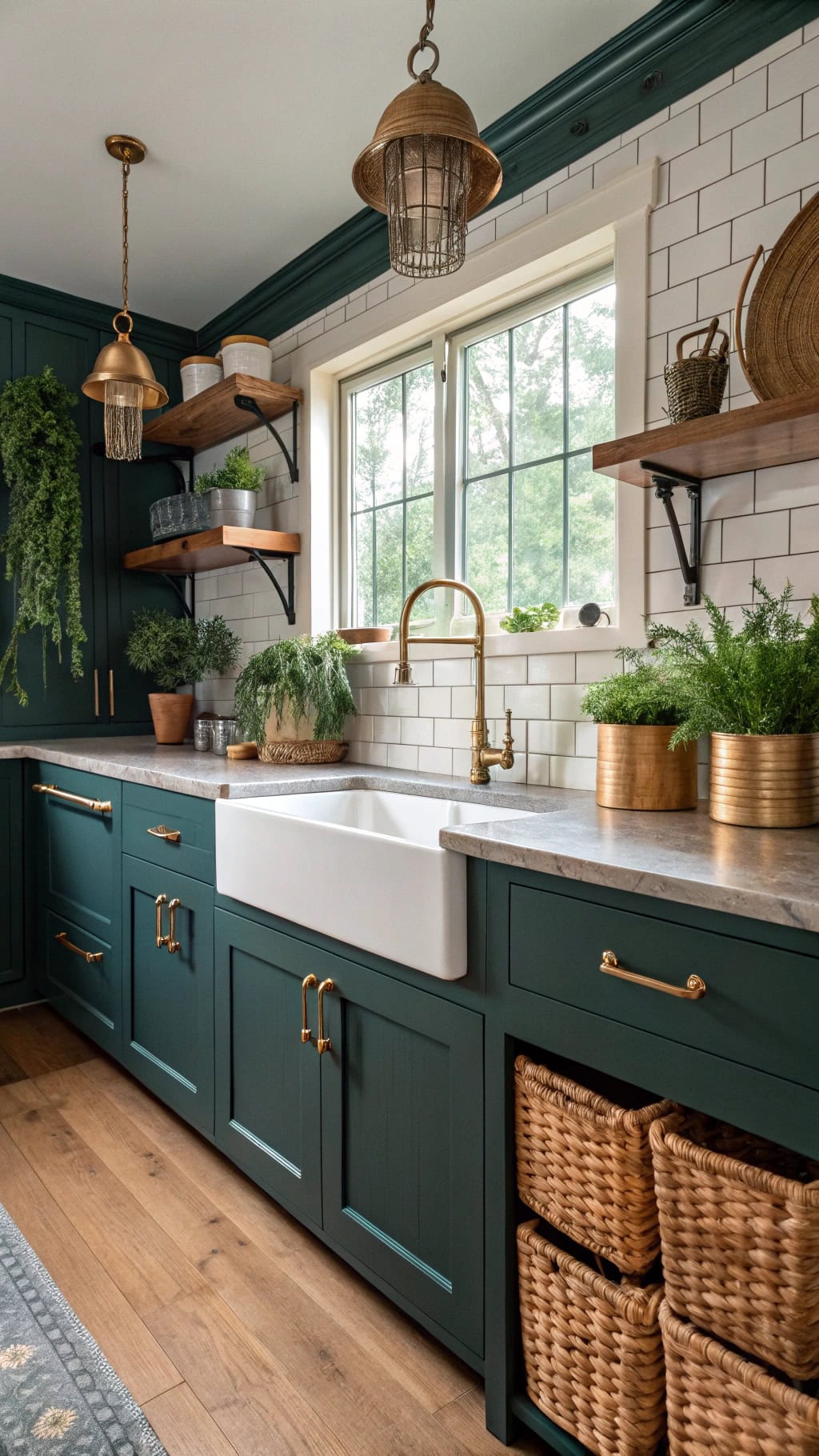vintage brass cabinet accents