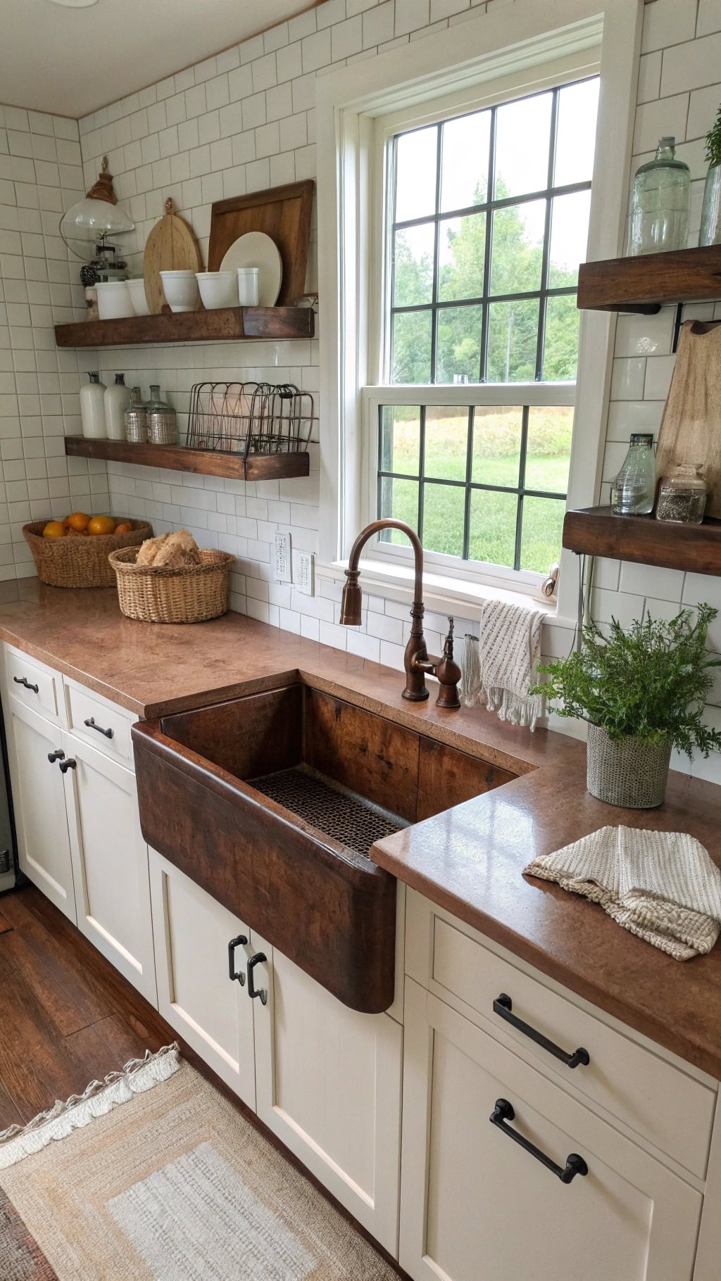 vintage chestnut sink styling