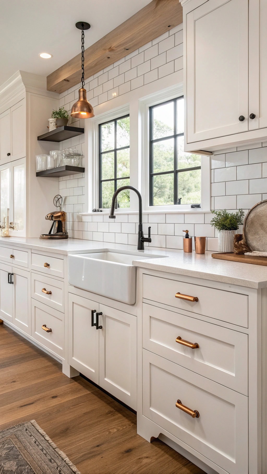 vintage copper hardware accents