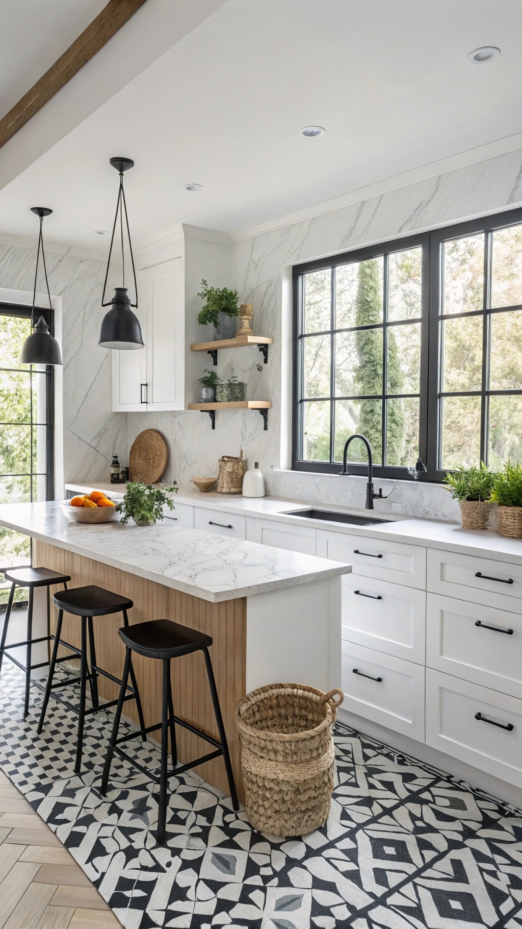 vintage elegance with contrast