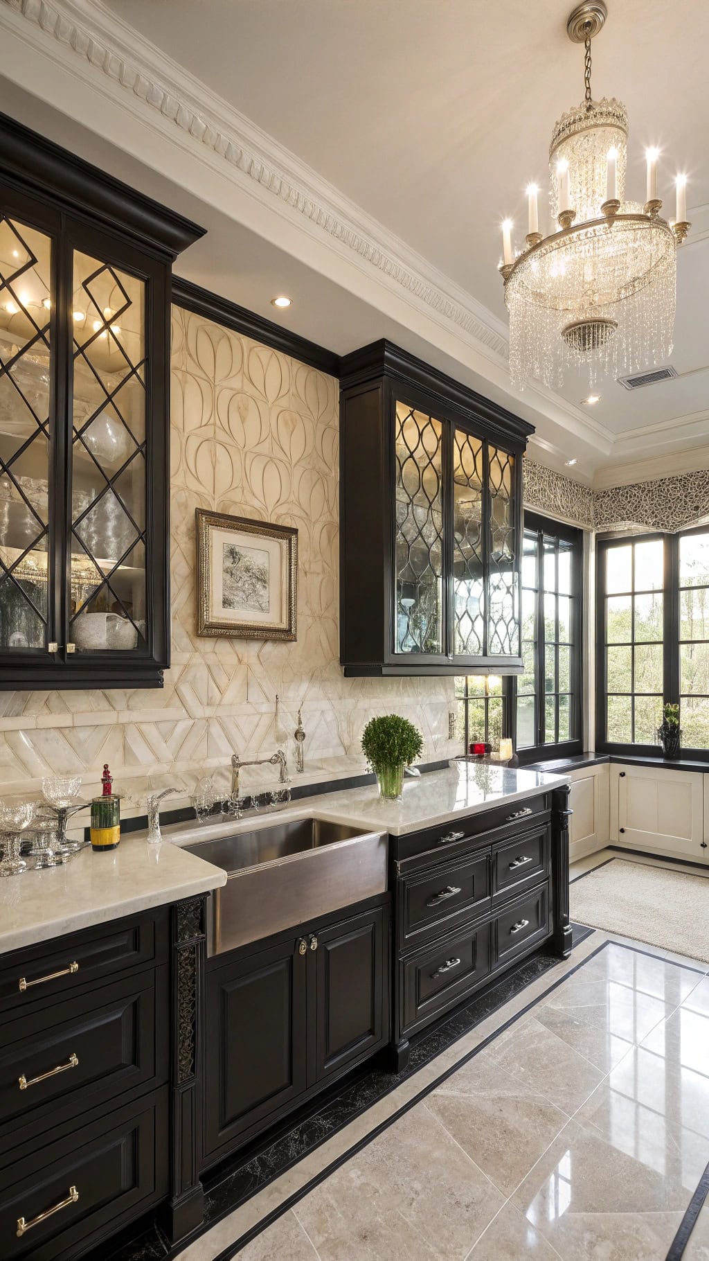vintage hollywood glam kitchen