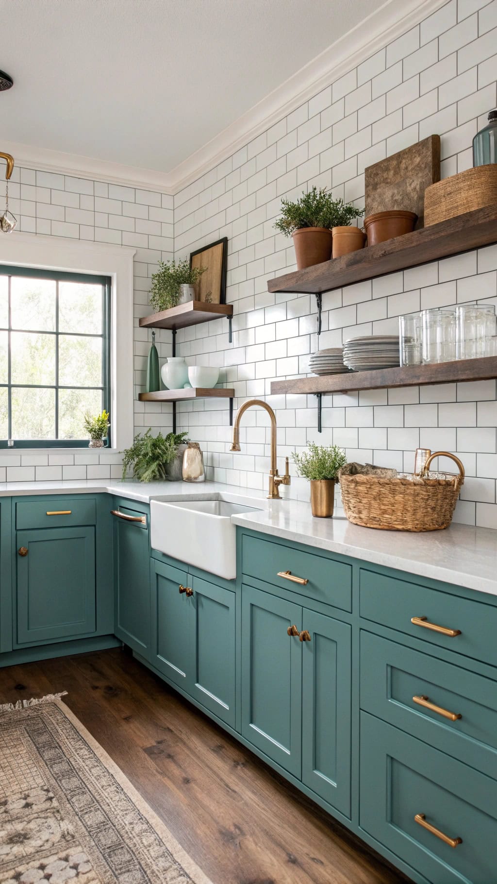 vintage teal cabinet charm