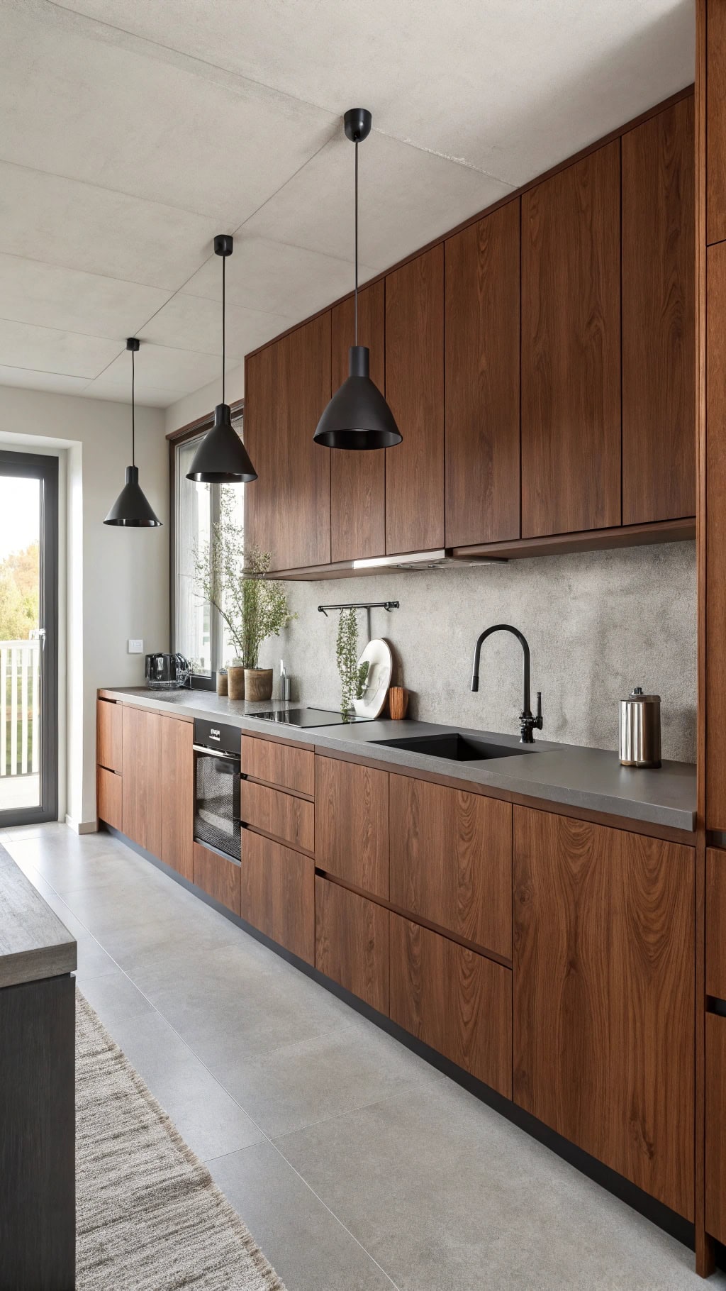 warm cherry sleek concrete