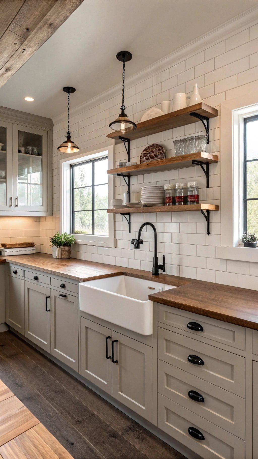 warm grey farmhouse aesthetics
