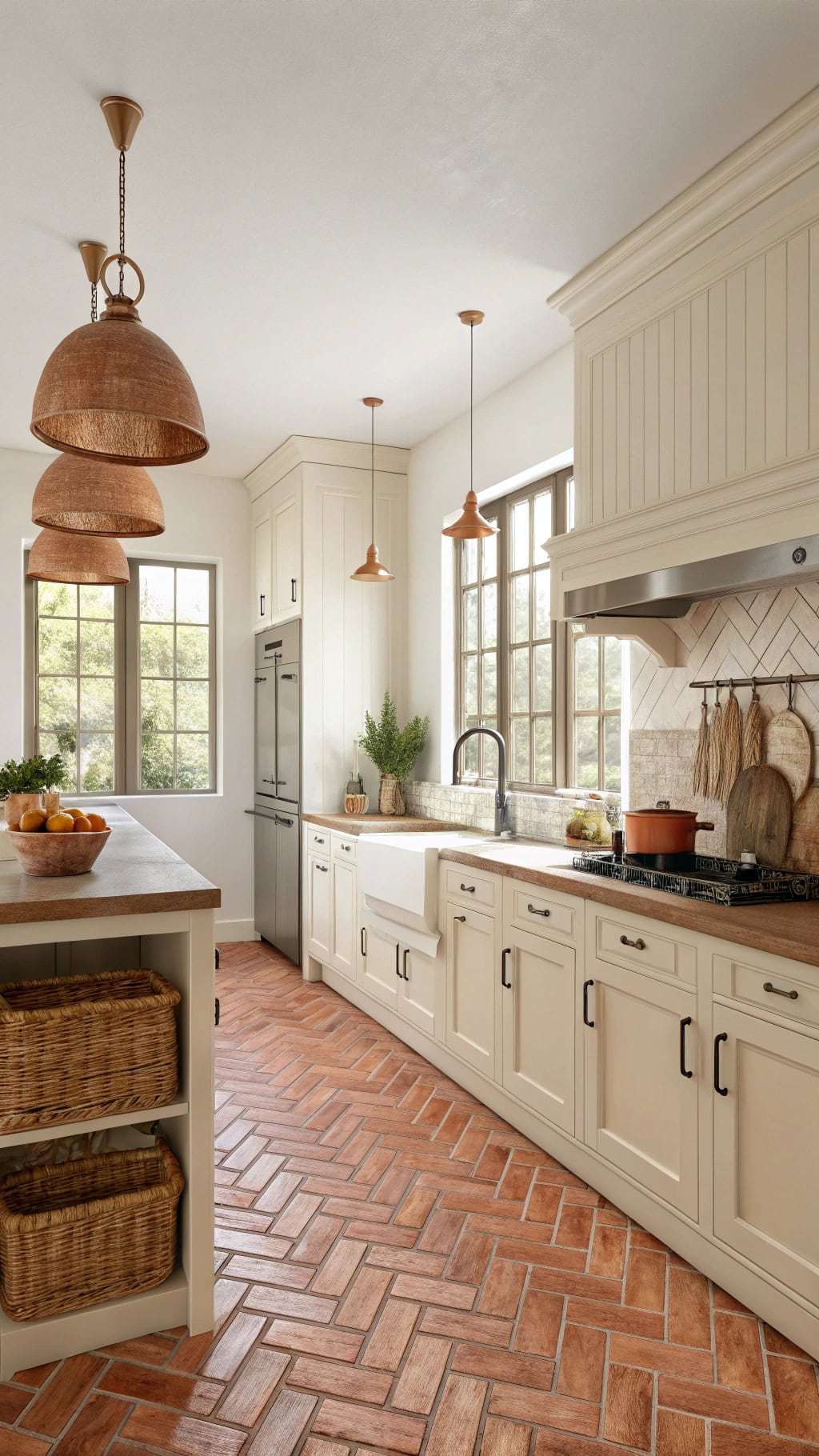warm terracotta kitchen transformation