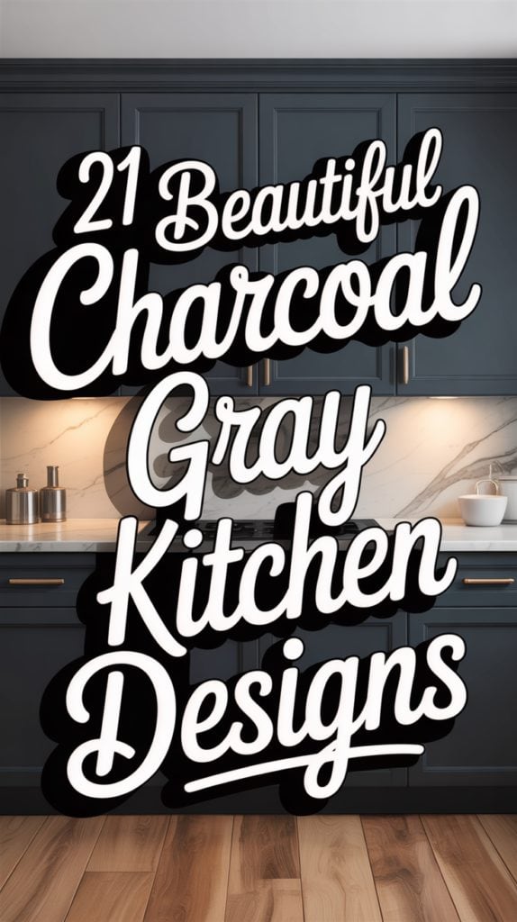 21 Beautiful Charcoal gray kitchen cabinet Designs