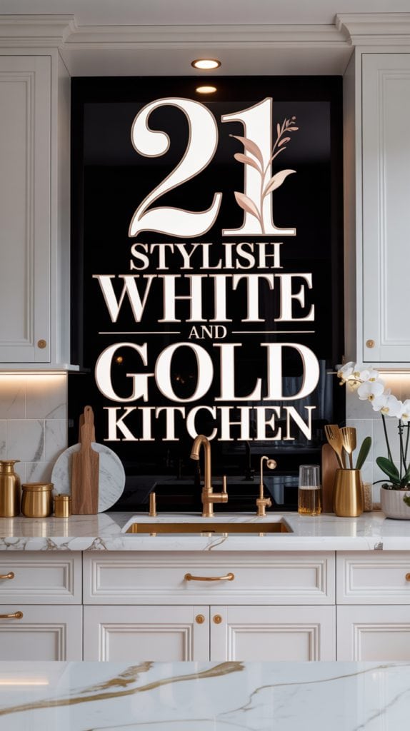 21 Stylish White and Gold Kitchen Designs