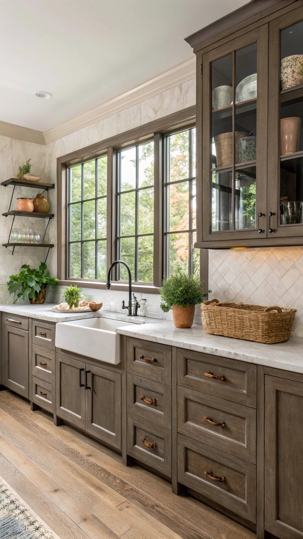 aged bronze kitchen hardware accents
