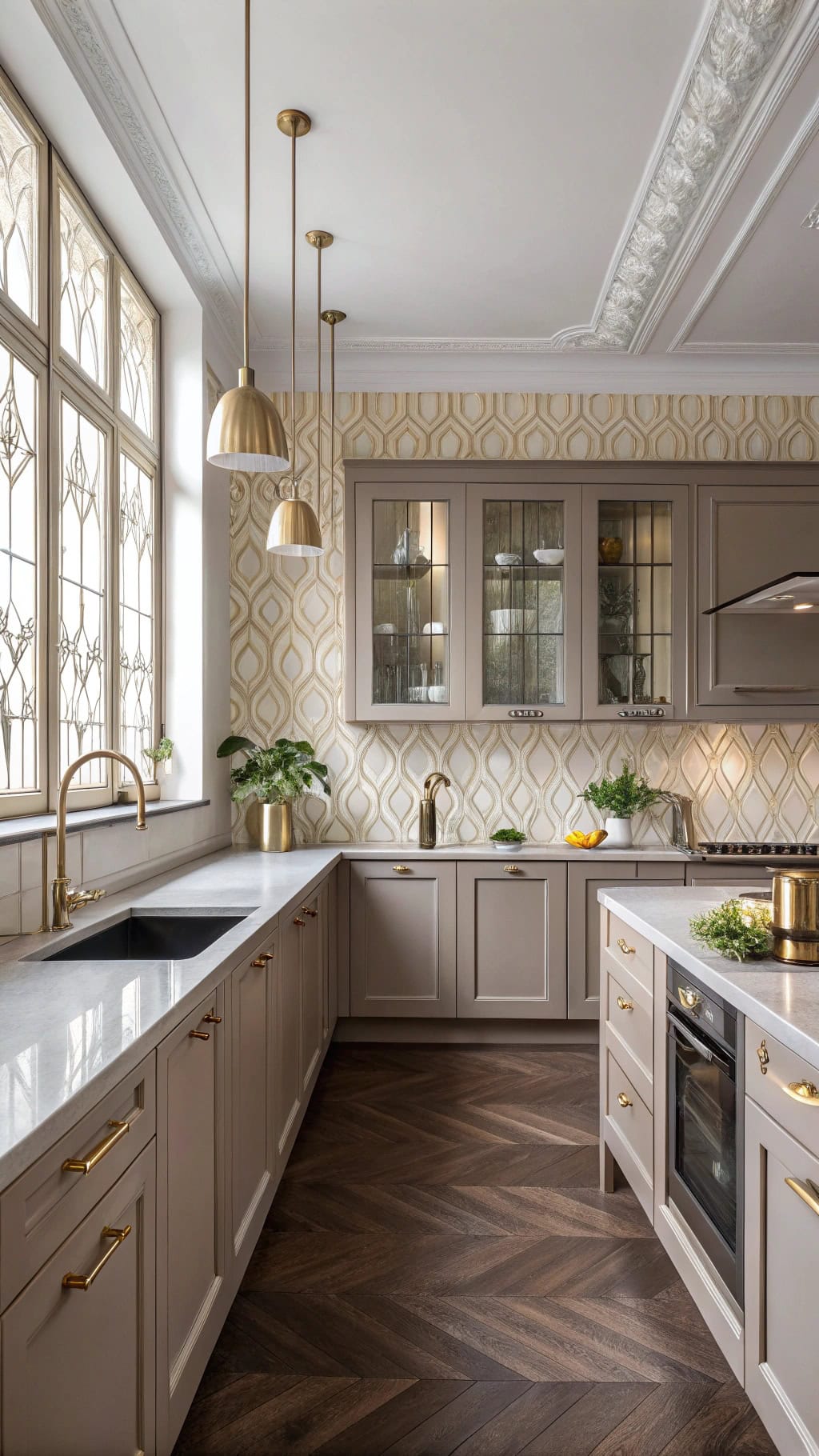 art deco taupe elegance