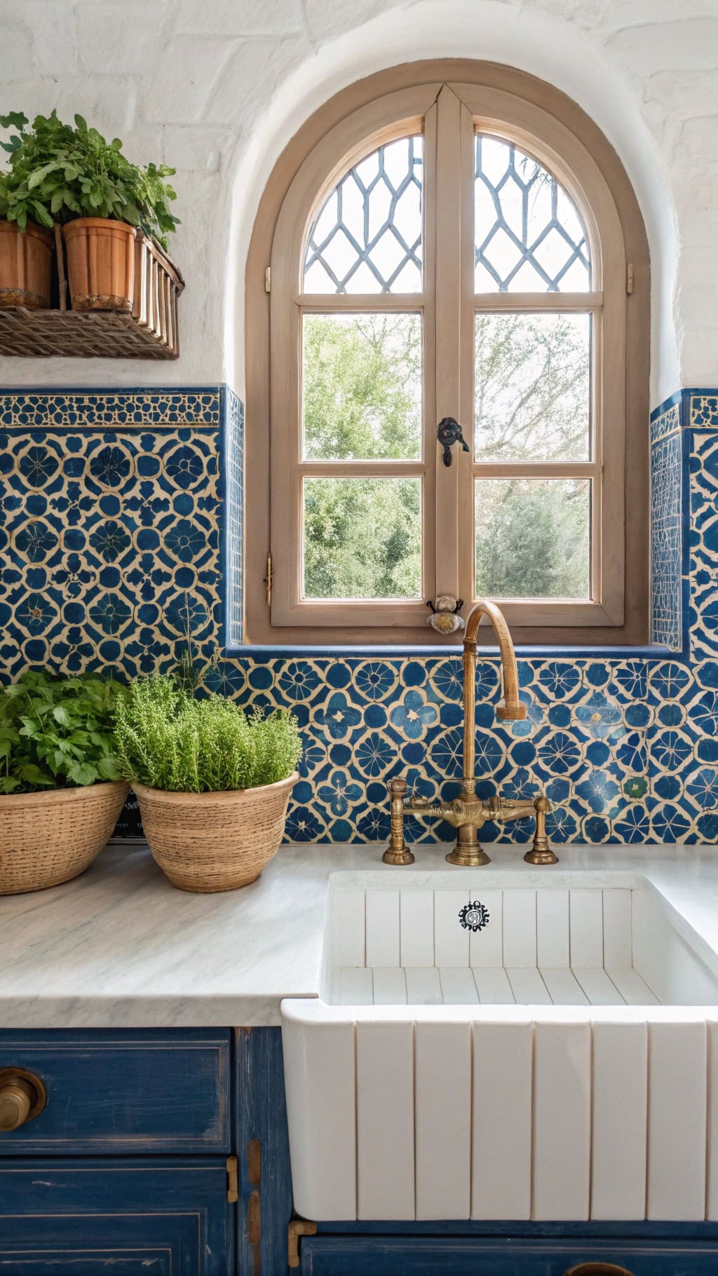 artisanal cobalt blue tiles