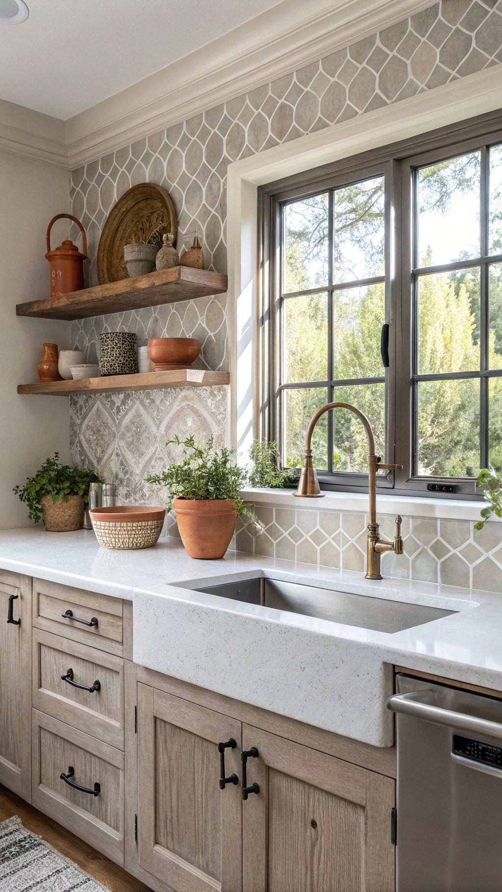 artisanal gray zellige tiles