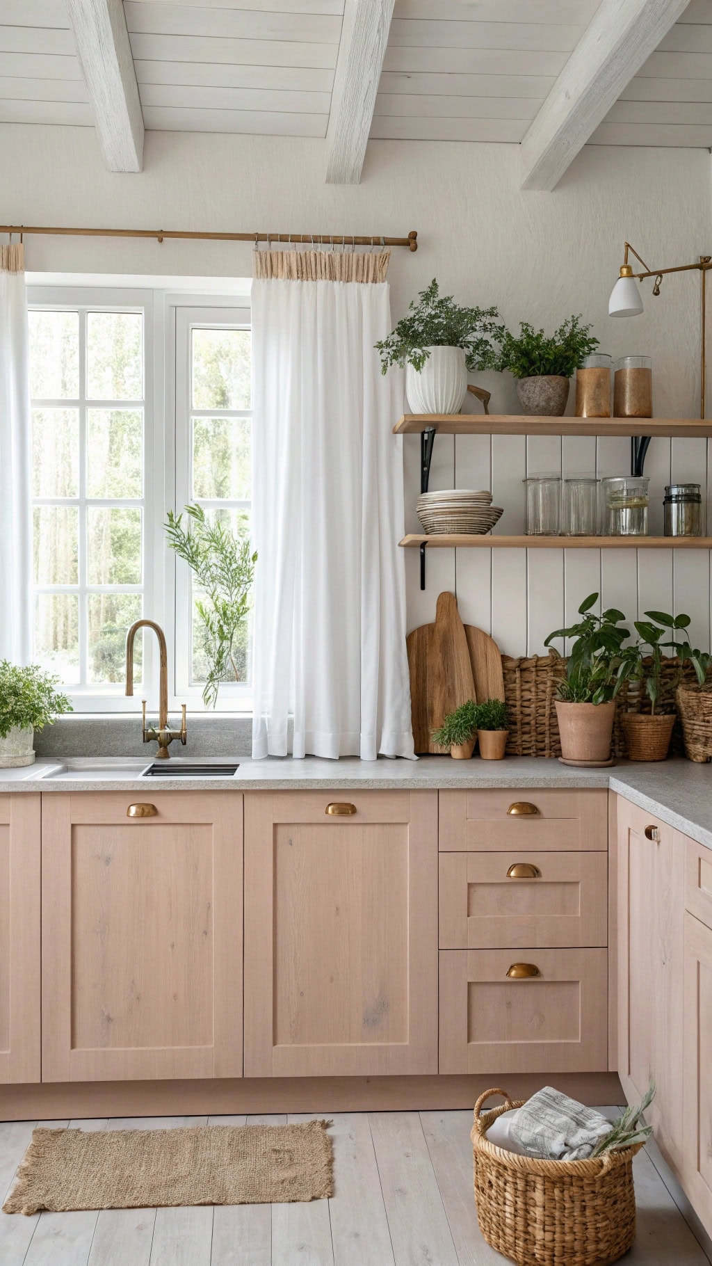 blush scandinavian kitchen elegance