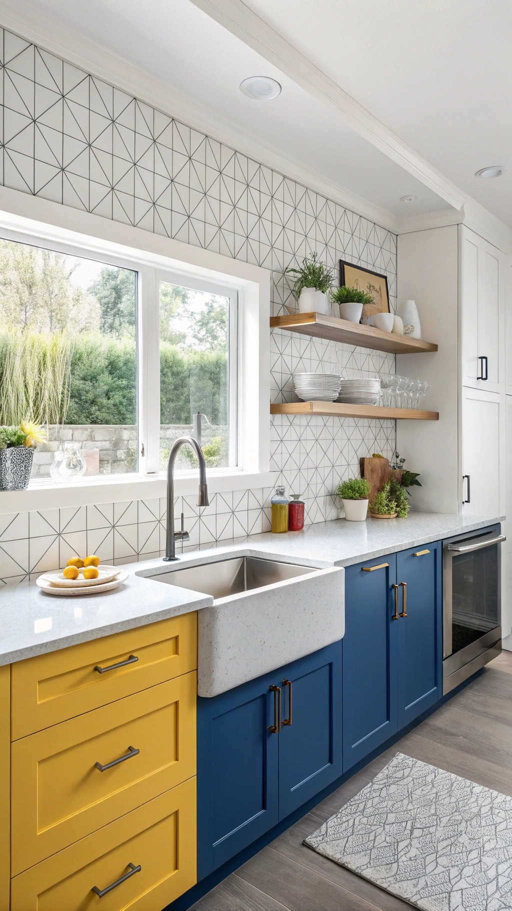 bold colorful kitchen design